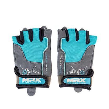 MRX BOXING & FITNESS Weight Lifting/Exercise Grip Gloves for Women, Great for Workouts, Weight Training and More, Sky Blue X-Large