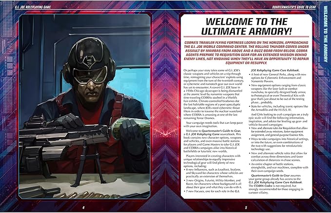 Renegade Game Studios G.I. Joe RPG Quartermaster's Guide to Gear Sourcebook Expansion