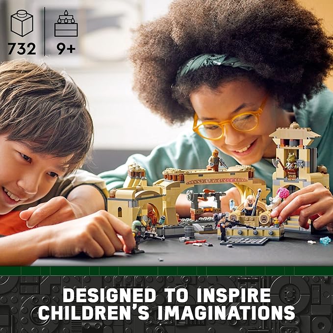 LEGO Star Wars Boba Fett’s Throne Room Building Kit 75326 with Jabba The Hutt Palace and 7 Minifigures Star Wars Building Set Great Gift for Star Wars Fans Boys Girls Kids Age 7+ Years Old