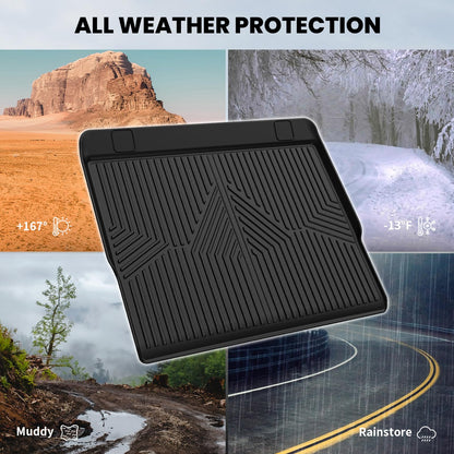 LASFIT Cargo Mat for Toyota 4Runner 2010-2024 (Only Fit 5-Seats) Back Seat Protector for 5th gen 4Runner Seater Accessories (Fit W/O Sliding Cargo Tray, Rear Backrest Mats+Rear Trunk Mat)