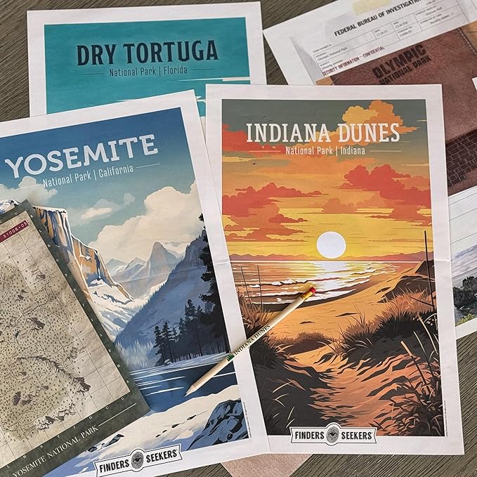 Mystery Game | National Parks Trail of Secrets – Be a Detective and Investigate an Unsolved case Escape Room Puzzle Game for Date Night Family Night or Solo.