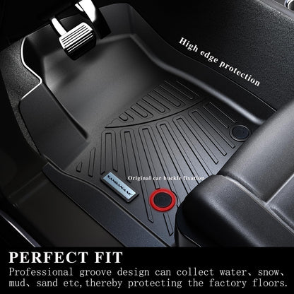 SANBAN-AXE Floor Mats & Trunk mat for 2018-2024 Ford Expedition MAX (Only Fit 8 Seats) (2 Row Bench Seat),TPE All Weather Protection 3 Rows Car Floor Liners with Cargo Liners Accessories