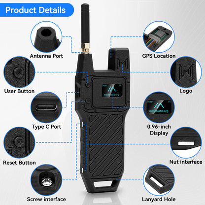2Pcs ESP32 LoRa V4 Development Board +GPS Version +3000mAh Battery + Case Carrying ESP32-S3R2 SX1262 With 915 MHz Antenna WiFi Bluetooth 0.96” OLED LoRa V4 Devices for Ar duino LoRawan IOT (N39,Balck)