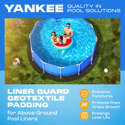 Yankee Pool Liner Pad, 28 Ft Round Puncture Proof Pool Mat, Above Ground Pool Liner Protector Against Tearing, Grass, Under Pool Pad to Prolong Swimming Pool Liner Life