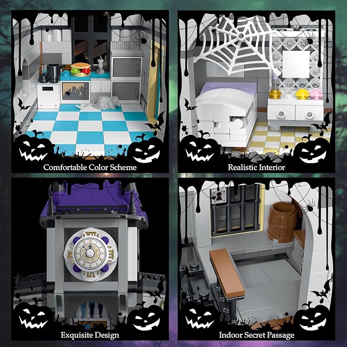 JMBricklayer Medieval Castle House Building Set for Adults Ideas House Model Toy Construction Set with LED Lights Medieval Mystery Mansion Collectible or Home Office Decor Gift for Adult 30121
