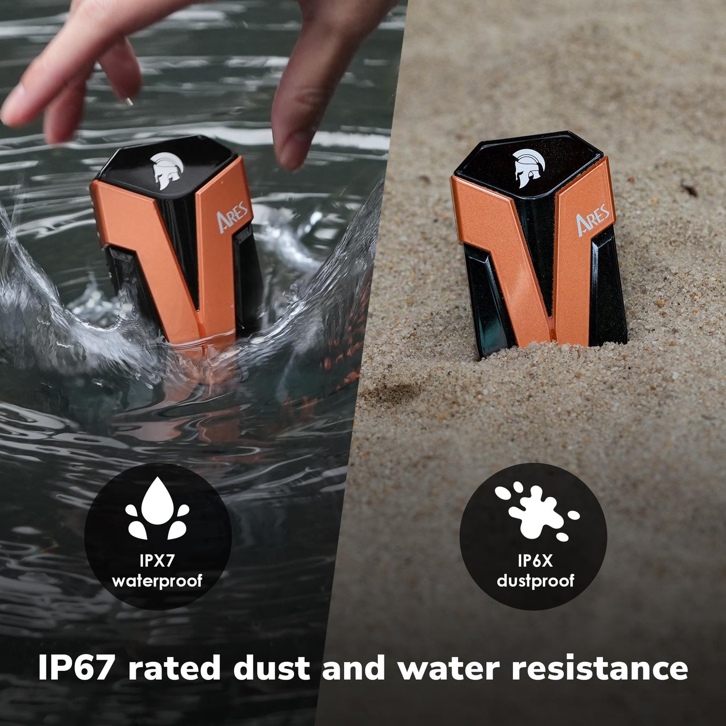 DATO 1TB External SSD, ARES Amber Shield Portable SSD w/LED, Up to 1600/1500 MB/s, OTG-Supported, IP67 Waterproof USB 3.2 Gen 2x2 Type C Rugged External Solid State Drive