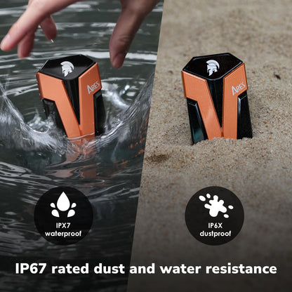 DATO 1TB External SSD, ARES Amber Shield Portable SSD w/LED, Up to 1600/1500 MB/s, OTG-Supported, IP67 Waterproof USB 3.2 Gen 2x2 Type C Rugged External Solid State Drive
