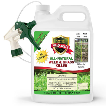 Natural Armor Weed Killer - All-Natural Concentrated Formula | Glyphosate-Free, 128 OZ Gallon