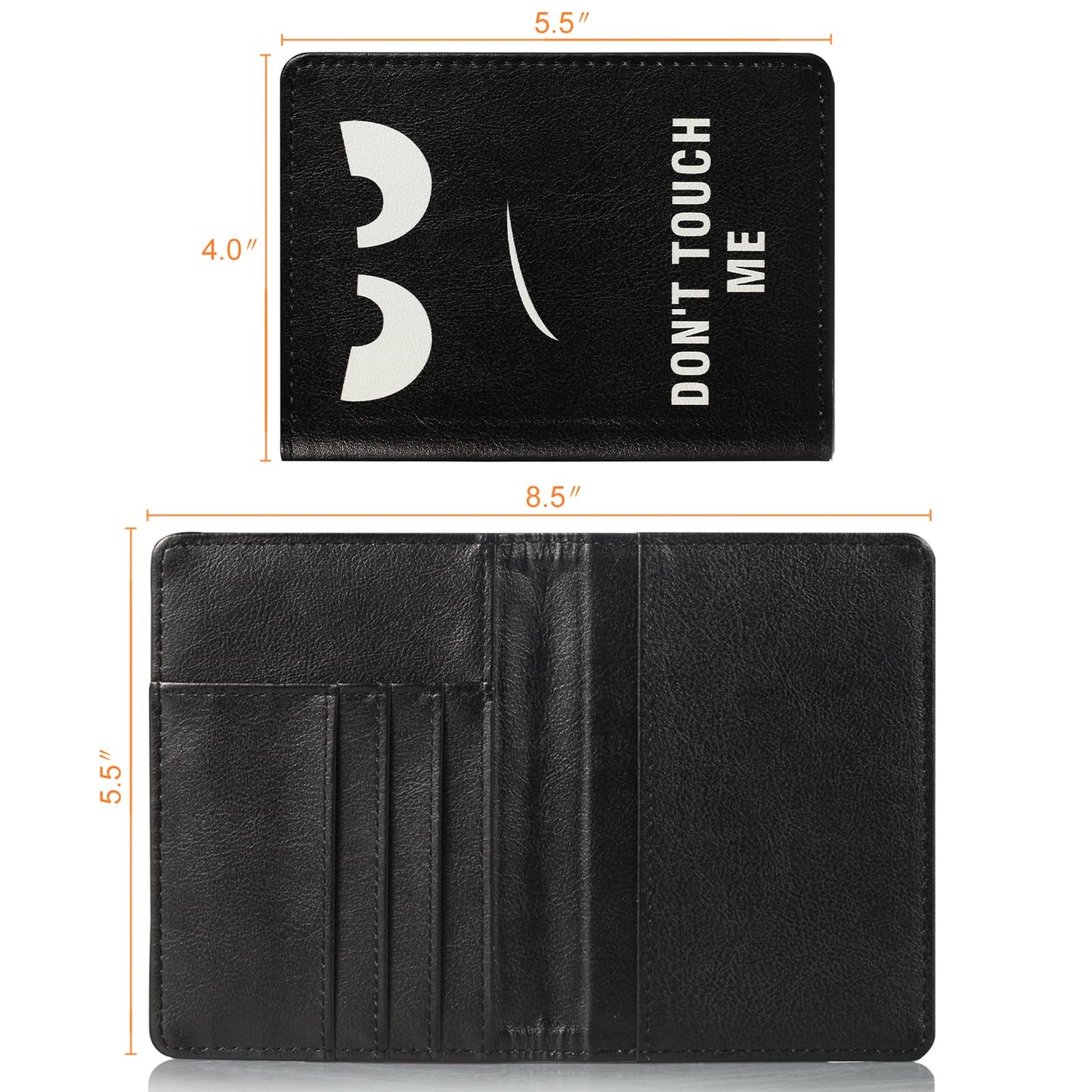 UUcovers Passport Holder Cover Case PU Leather RFID Blocking Card Pockets Holder Cute Luggage Magnetic Wallet Passport Holder Case for travel Women Men, Don't Touch