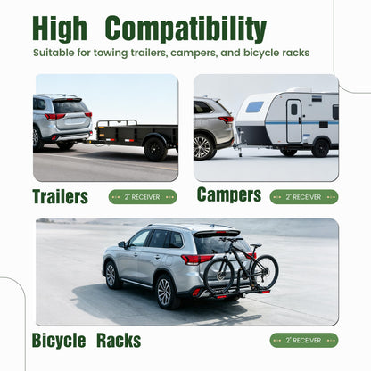 ALMULOO Class 3 Trailer Hitch Compatible with 2011-2026 Mitsubishi RVR Outlander Sport 2" Receiver Tow Hitch Steel
