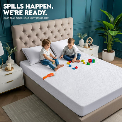 Utopia Bedding Waterproof Mattress Protector - Soft Dual-Sided Terry Cover | Twin Size, Fitted Design