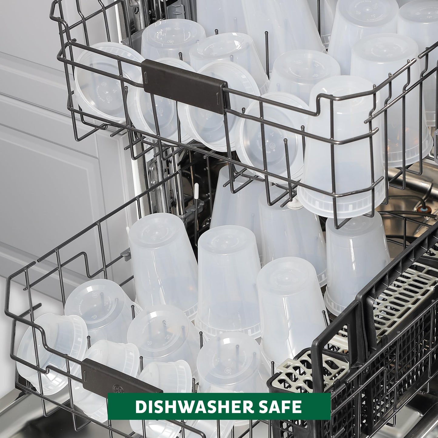 Freshware Food Storage Containers [36 Set] 16 oz Plastic Deli Containers with Lids,Slime,Soup,Meal Prep-Containers | BPA Free | Stackable-| Leakproof-| Microwave/Dishwasher/Freezer Safe,(Pack of 10)