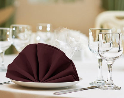 Utopia Home [288 Pack, Burgundy] Cloth Napkins 20x20 Inches, 100% Polyester Hemmed Edges, Washable and Reusable Ideal for Parties, Weddings and Dinners
