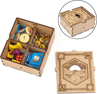 TowerRex Organizer Compatible with Catan Board Game and Cities and Knights Seafarers Expansions Storage Insert Accessories Upgrade