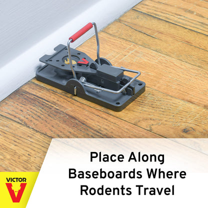 Victor Power-Kill Humane Mouse Traps M393SSR - 6 Easy Set,Reusable,Power-Kill Victor Mouse Traps,(Pack of 6)