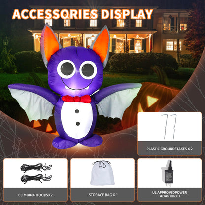 DearSun 6FT Halloween Inflatable Fierce Cerberus with Build-in LED Lights, Blow up Halloween Inflatable Outdoor Indoor Decorations Large Party Yard Decoration (Fierce Cerberus)