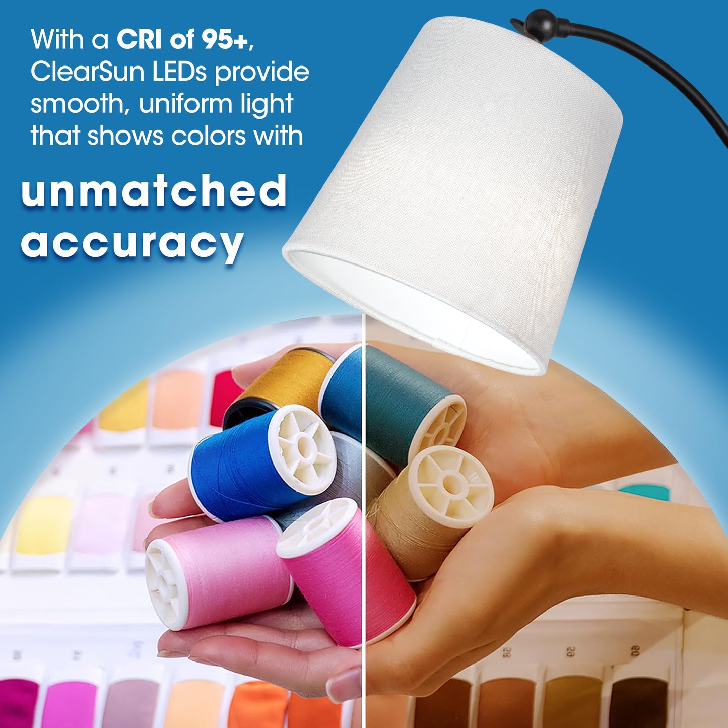 OttLite Good Housekeeping Shaded LED Desk Lamp with Wireless Charging Pad - Designed to Reduce Eyestrain - Adjustable Shade, Replaceable ClearSun LED Bulb, Crafting, Reading Light, Desk Lamp
