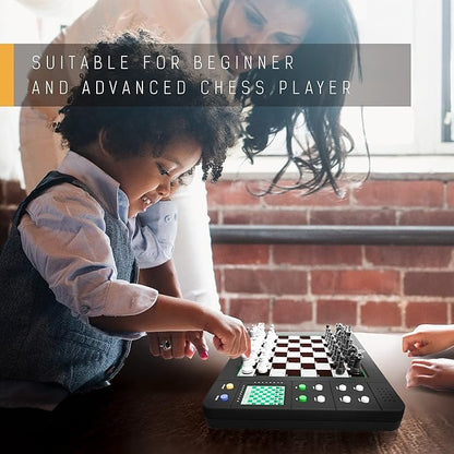 TOP 1 CHESS Board Electronic Chess Games Talking Coach Electronic Chess Board with Multi-Level Skills Best Electronic Chess Set for Players of All Levels Ages Kids and Adults