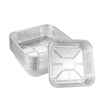 Waytiffer 25pack- 8 x 8 Aluminum foil Pans Disposable Heavy Duty Square baking Cake Pan, Cooking Tins Homemade Breads Oven Pans,Foil Pan, Baking pan Roasting