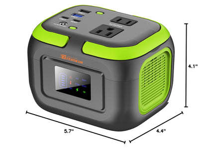 Portable Power Station 120W, 97.6Wh Backup Battery Solar Power Bank Generator with AC Outlets & USB-C Input,Portable Battery Pack Lightweight for Camping Travel RV Van(without Solar Panel)