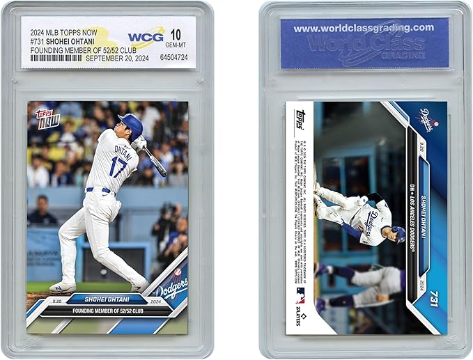 2024 Topps Now SHOHEI OHTANI 1st Ever 52/52 Club Card #731 - Graded GEM Mint 10