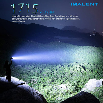 IMALENT SR16 55000 Lumens Rechargeable Flashlight, 5600ft Long Throw LED Searchlight, USB-C Fast Charging Waterproof Spotlight with Handle for Outdoor Rescue Emergency