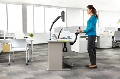 3M Sit/Stand Easy Adjust Keyboard Tray with Adjustable Keyboard andMouse Platform, 23 in Track
