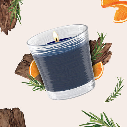 Glade 1-Wick Scented Candle Jar, Smooth Bourbon & Oak, Air Freshener Infused with Essential Oils, 4.08 Oz