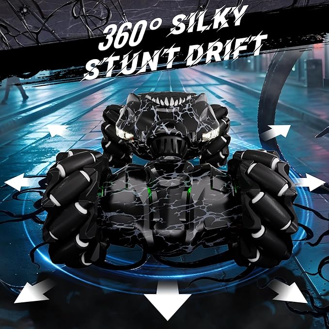 Remote Control Car 2.4Ghz 4WD Gravity Gesture Sensing RC Cars Monster Stunt Twist Truck Kids Toys for 5-7 yr Boys &amp Girls RC Drift Car with Light Music Gift for Boy Toys Age 8-13 yr
