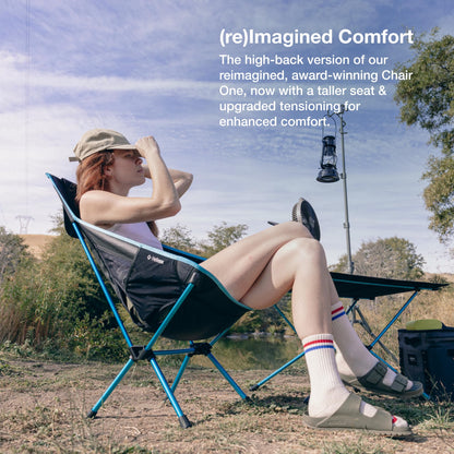 Helinox Chair One Highback (re) High-Performance Camping Chair,2.6lbs, Camping Chairs High Back, Packable, Portable, Camping, Hiking, Travel, Flame Multiblock