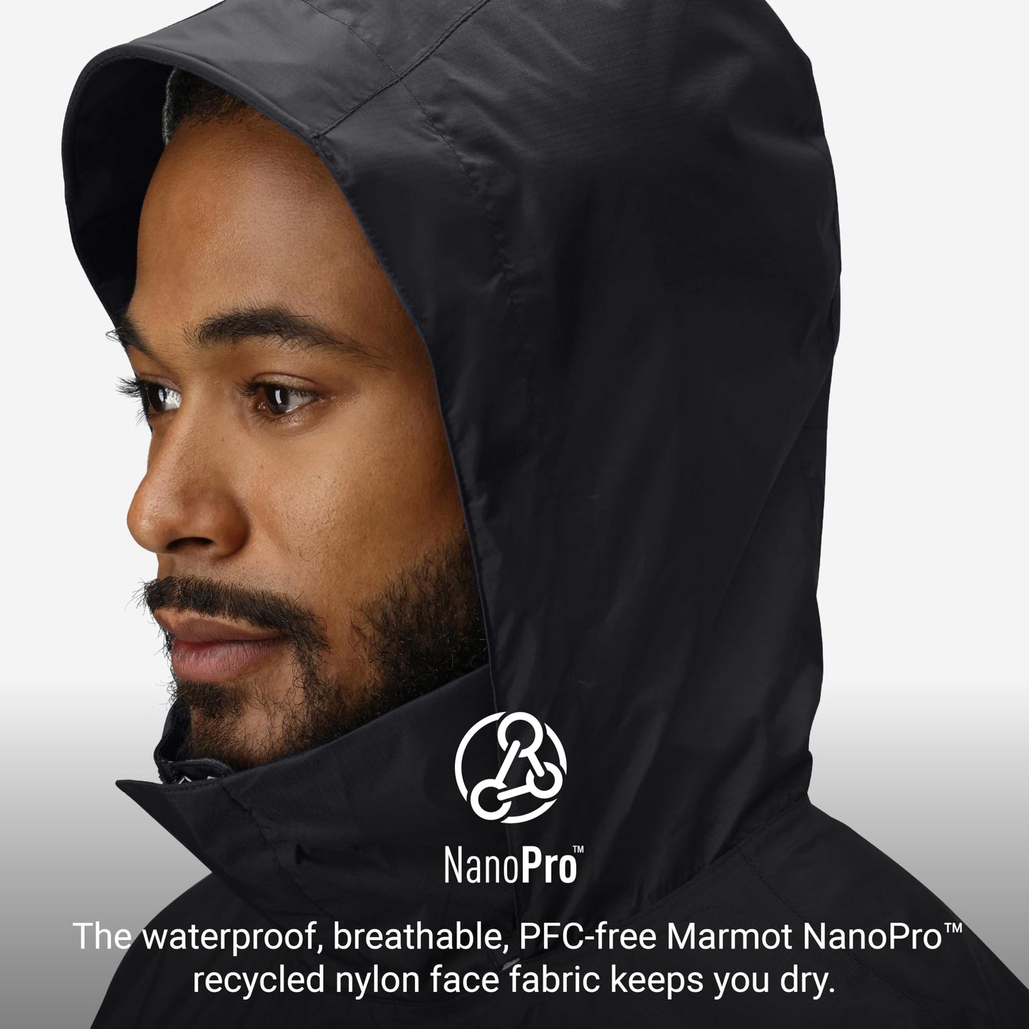 MARMOT Men's PreCip Eco Lightweight & Waterproof Rain Jacket, Black - Latest Collection, X-Large