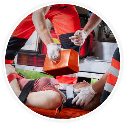 EMS XTRM Spine Board Stretcher Backboard for Patient - EMT Backboard Immobilization Portable Patient Transport Rescue Lightweight PE Plastics Ambulance Stretcher Gurney, Orange