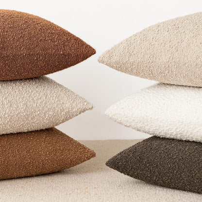 Foindtower Decorative Textured Boucle Throw Pillow Covers Accent Solid Lumbar Pillow Cases Soft Cozy Couch Cushion Case for Chair Sofa Bedroom Living Room Home Decor 12x20 Inch,1PC,Burnt Orange Hazel