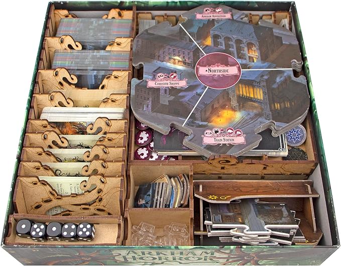 TowerRex Organizer for Arkham Horror 3rd Edition Board Game Storage Insert Accessory Upgrade for Only Base Game