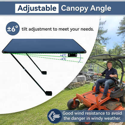 Ajingff Universal Tractor Canopy for ROPS, UV Protection Sunshade Compatible with Compact Tractors, Riding Mowers, Zero Turn Mowers & Lawn Tractors