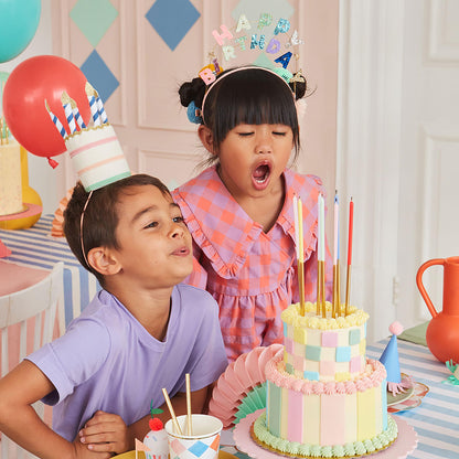 Meri Meri Gold Dipped Birthday Candles for Cake (Pack of 16), 7.25" Tall, Unscented Gold Birthday Candles