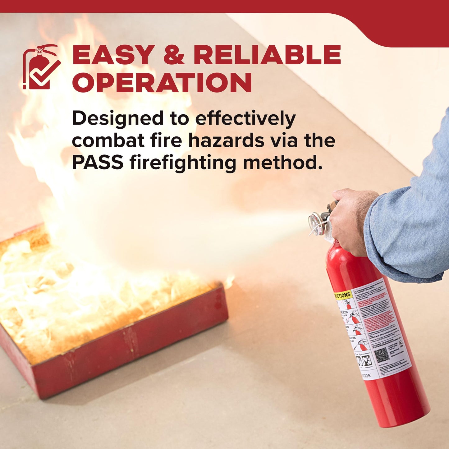 Kidde Fire Extinguisher for Home, 1-A:10-B:C, Dry Chemical Extinguisher, Red, Mounting Bracket Included, 4 Pack