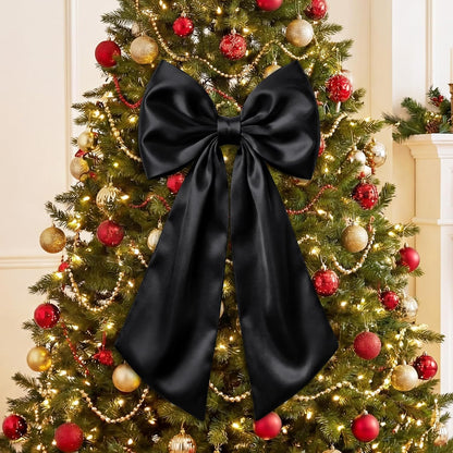 Suncalla Large Satin Bow Decorations - 3 Pcs 2 FT for Weddings, Parties & Home Decor | Black