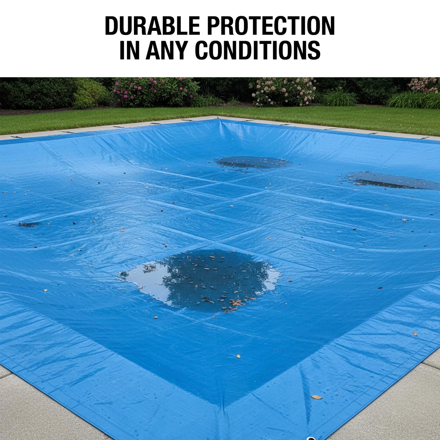 Dry Gear Tarps 40x60 Blue Tarp Waterproof – 5 MIL Thick Tarpaulin Outdoor Cover - Multipurpose Protection Poly Tarp for Camping, Tent, Roof, Patio, Pool, Floor, Furniture, Boat, Truck Beds, Pack of 1