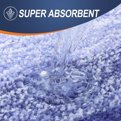 OLANLY Bathroom Runner Rug - Extra Soft Microfiber Mat | Quick Dry, Washable, 59x20, Blue-Violet