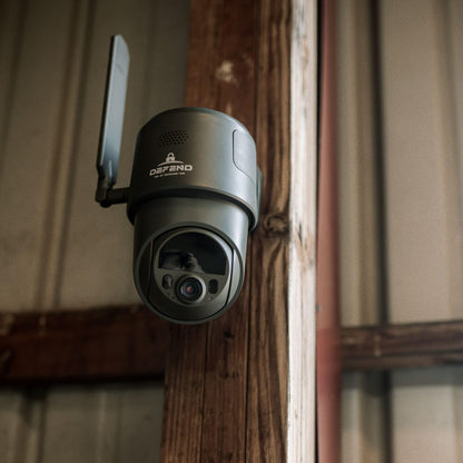 TACTACAM – Defend 360 Cellular Security Camera, 4K Photos, 1080p Video, Solar + Rechargeable Battery, 360° Pan/Tilt/Zoom, LTE Cellular, Motion Alerts, Weather Resistant