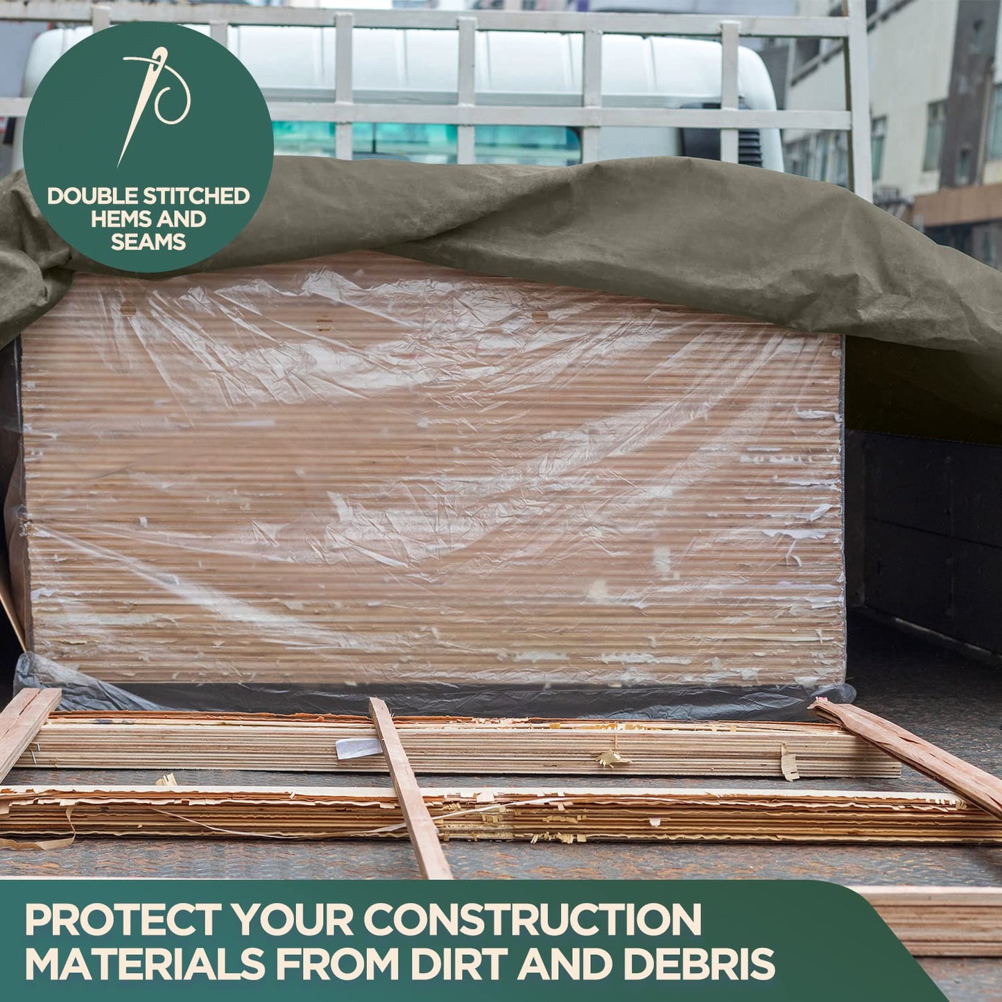CCS Waterproof Canvas Tarp Cover (21oz) – Heavy Duty Duck Cloth, Waxed Canvas Tarpaulin with Rustproof Brass Grommets for Camping, Construction, Equipment & Outdoor Use (Olive Drab, 10x16 Ft)