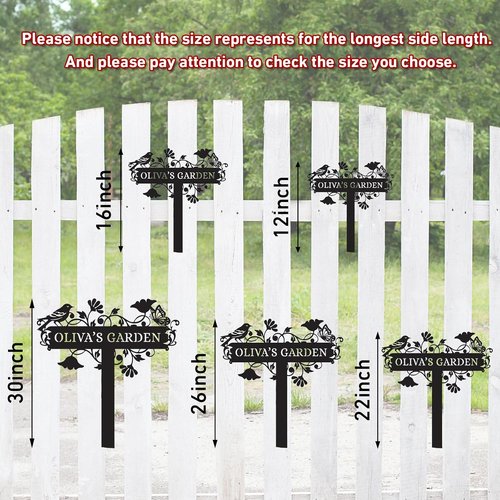 Customized Metal Signs - Personalized Garden Stake Sign | Custom Outdoor Decor for Gardeners