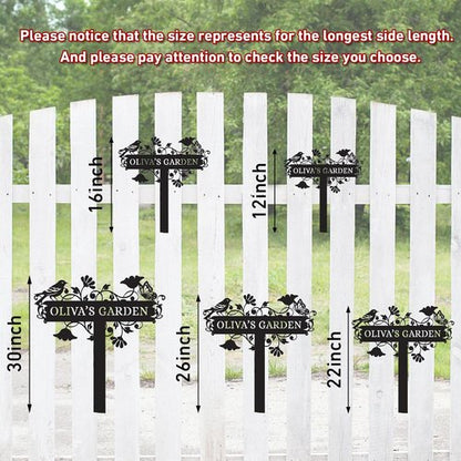 Customized Metal Signs - Personalized Garden Stake Sign | Custom Outdoor Decor for Gardeners