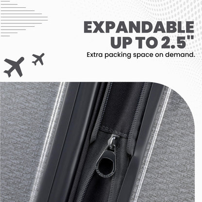 Spyder Traverse 29 Inch Large Checked Baggage Expandable Hardside Upright Suitcase with 360° Spinner Wheels, TSA Approved Lock, Charcoal