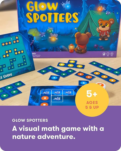 SimplyFun Glow Spotters - A Visual and Adventurous Math Game for Kids Earn Your Firefly Badge with Addition - 1 to 4 Players for Kids Ages 5 &amp Up