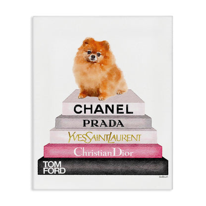 High Fashion Pomeranian, 30 x 40 Inch Canvas Wall Art
