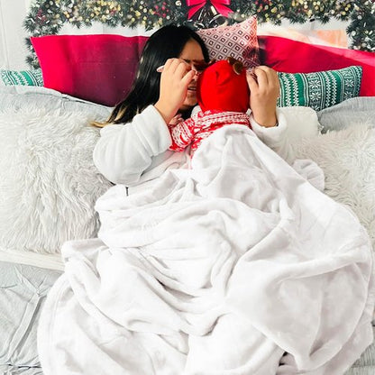 Bedsure GentleSoft Fleece Bed Blanket - Cozy Plush Microfiber Full Size White, 84x90 Inches