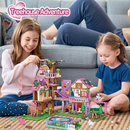 Tree House Building Set Compatible with Friend 756 PCS Forest House Building Kit Birthday Gift for Kids Girls Age 14+ Years（7681）