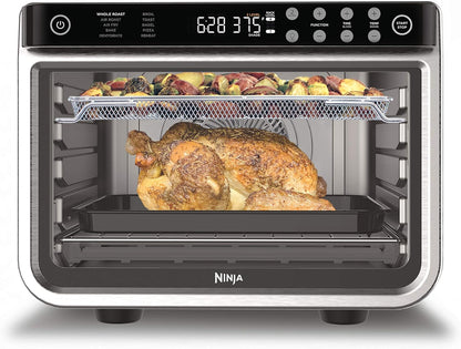 Ninja Air Fryer & Toaster Oven Combo - 10-in-1 Foodi XL Pro | Fits 5-lb Chicken & Sheet Pan | 1800 Watts | Stainless Steel